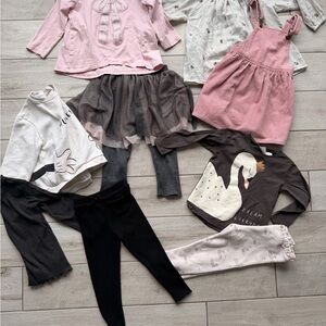Girls' Pink and Gray Zara’s Clothing Bundle